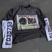 Fashion Letter Digital Print Long Sleeve False Two T-Shirt