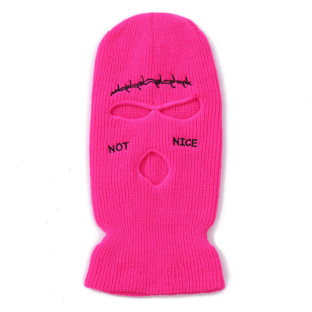 Eyes Hollow Out Funny Pullover Knit Hat