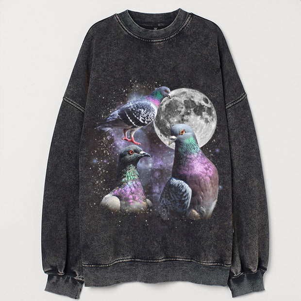 Three Pigeon Retro Graphic Sweatshirt