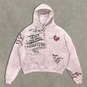 Angel letter print hoodie