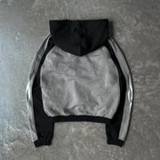 Personalized street color contrast print hoodie