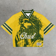 Jesus Praying Casual Street Mesh Jersey