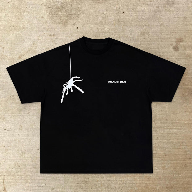 Spider print loose T-shirt
