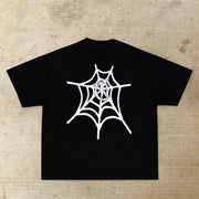 Spider print loose T-shirt