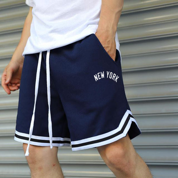New York Print Elastic Shorts