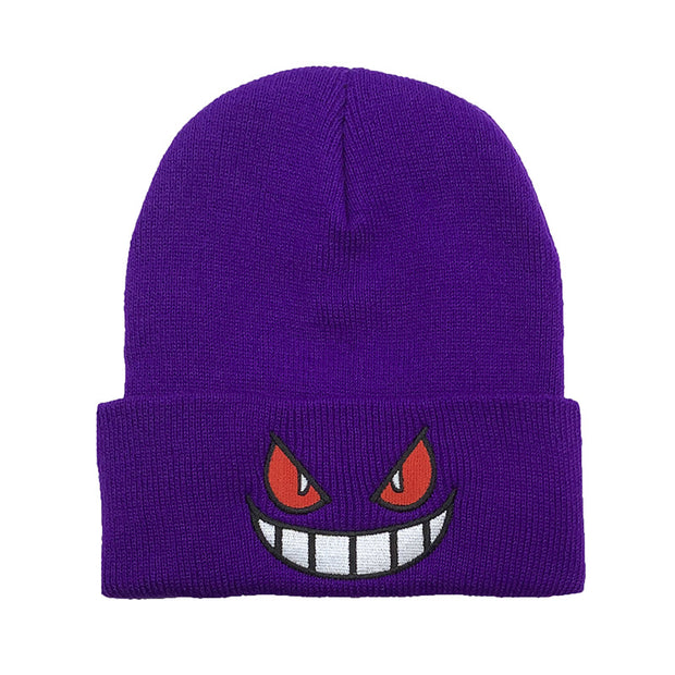 Embroidered knitted hat autumn and winter warm pullover hat woolen hat cold hat
