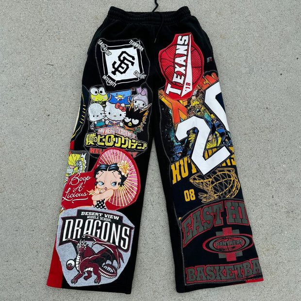 Personalized Multi-element Print Pocket Trousers
