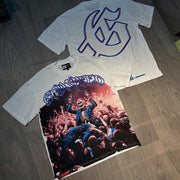 Rock skull print short-sleeved T-shirt