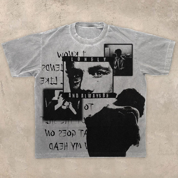 Personalized retro round neck short-sleeved T-shirt