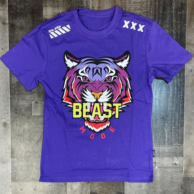 Crew neck tiger print short-sleeved T-shirt