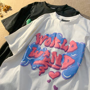 Personalized street loose letter print T-shirt