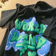 Personalized street loose letter print T-shirt