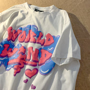 Personalized street loose letter print T-shirt