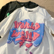 Personalized street loose letter print T-shirt