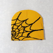 Spider web Y2K jacquard hat for men and women