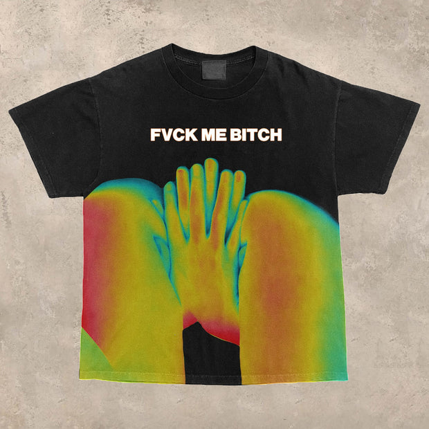 Trendy casual graphic print T-shirt