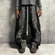 Striped camouflage multi-pocket casual pants
