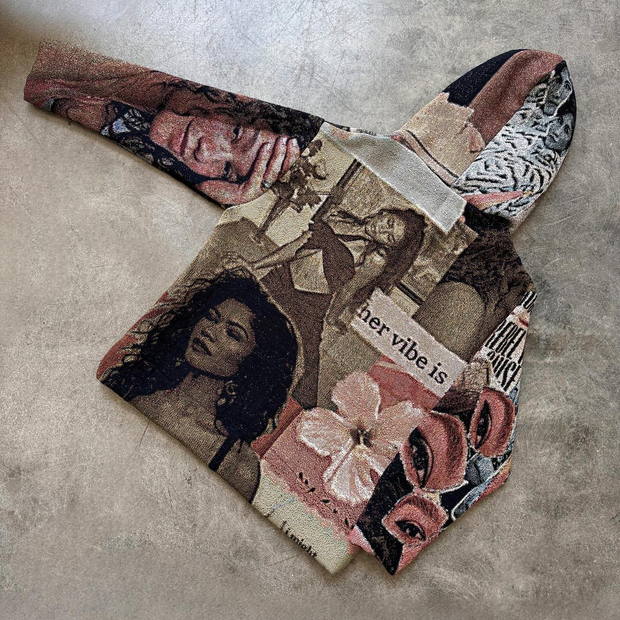 Casual Vintage Tapestry Hoodie