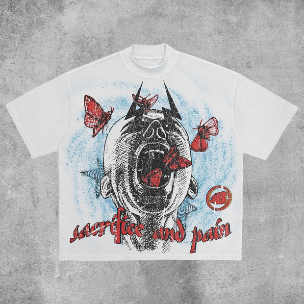 Printed graphic cotton T-shirt