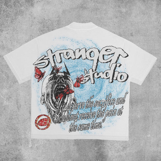 Printed graphic cotton T-shirt