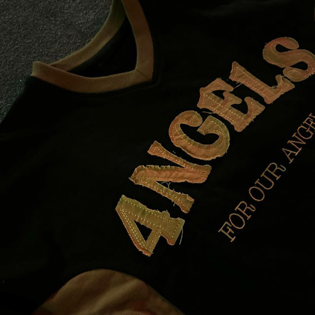 4Ngels For Our Angels patchwork street T-shirt