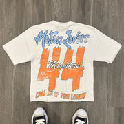 Beach vacation printed cotton T-shirt