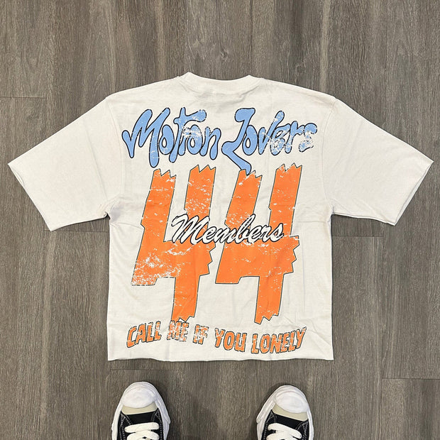 Beach vacation printed cotton T-shirt