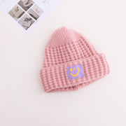 Black retro smiling men and women warm knitted hats