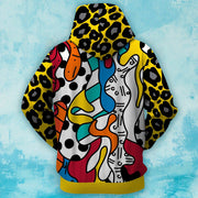 Casual abstract art hoodie