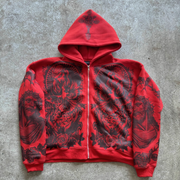 Jesus Vintage Zip-Up Hoodie