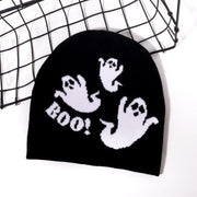 Ghost pattern knitted hat