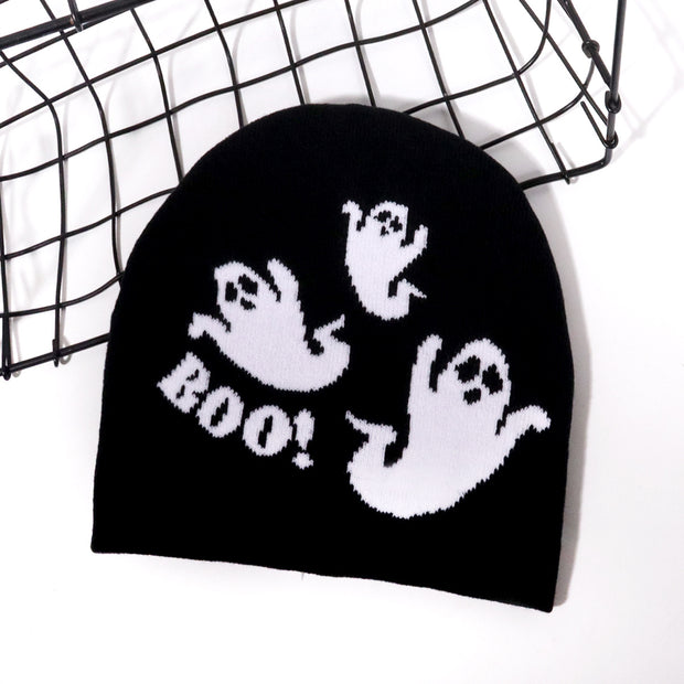 Ghost pattern knitted hat