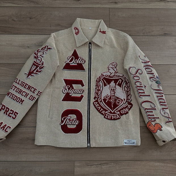 Limited Edition Preppy Tapestry Zipper Jacket