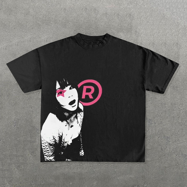 Personalized Girl Print Short Sleeve T-Shirt