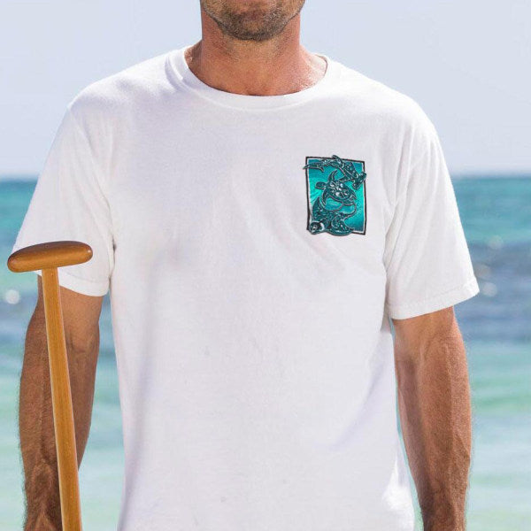 Short sleeve trio white crew short sleeve T-shirt