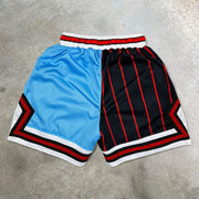 Contrast Trendy Zip Mesh Shorts