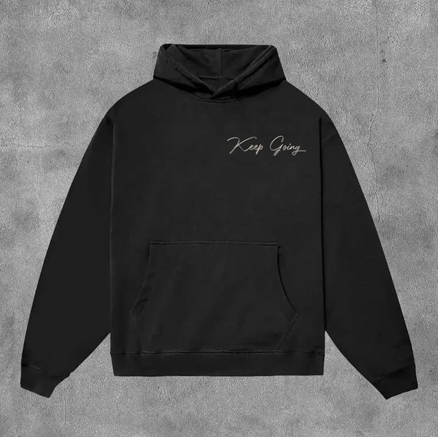 Don’t Give Up Print Long Sleeve Hoodies