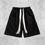 Simple straight-leg gym shorts