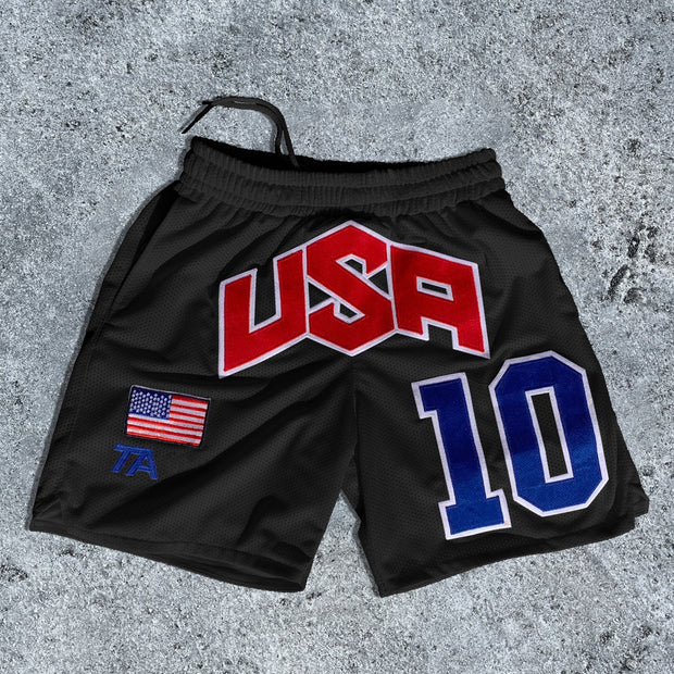 Fashionable and personalized sports style solid color shorts