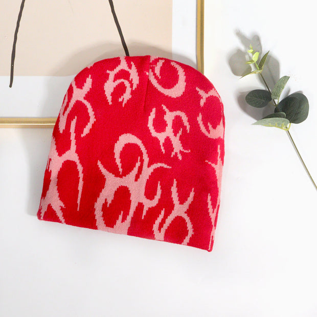 Trendy fashionable warm casual knitted hat for couples