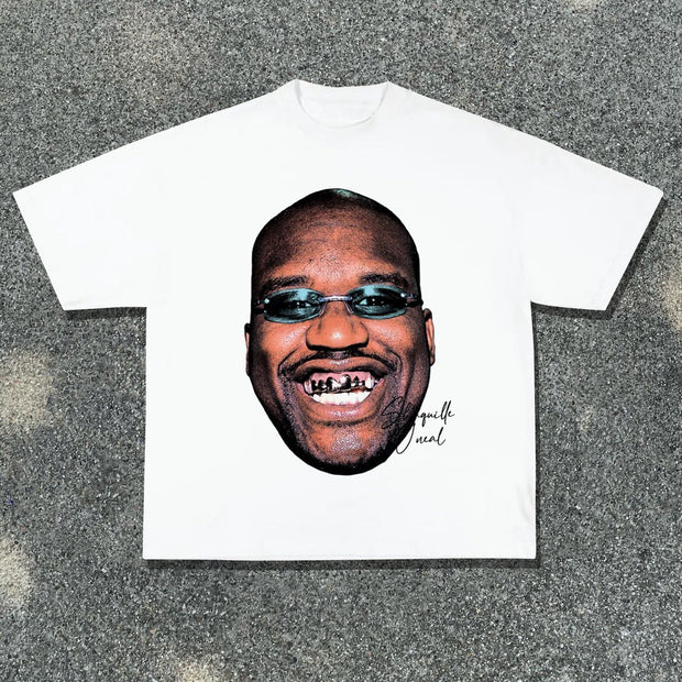 Big face celebrity printed T-shirt