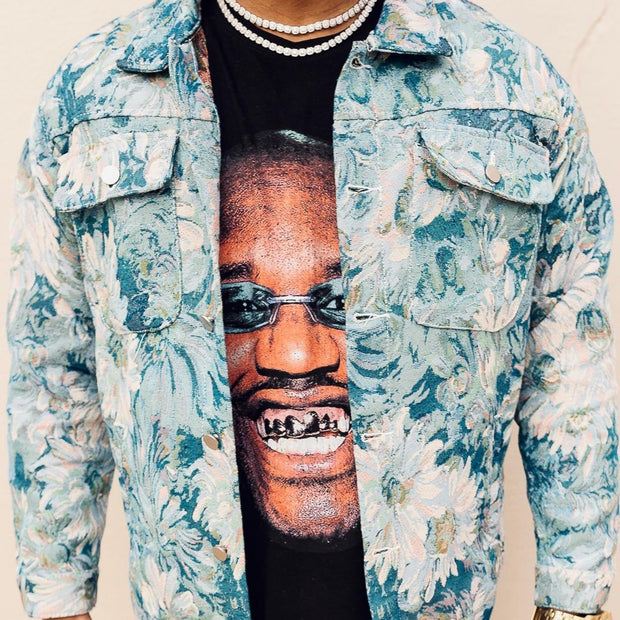 Big face celebrity printed T-shirt