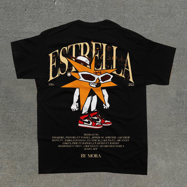 Fashionable preppy style loose short-sleeved T-shirt