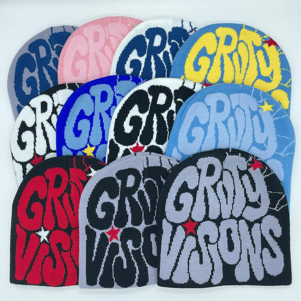 Men's and women's jacquard hats with letters hip-hop caps