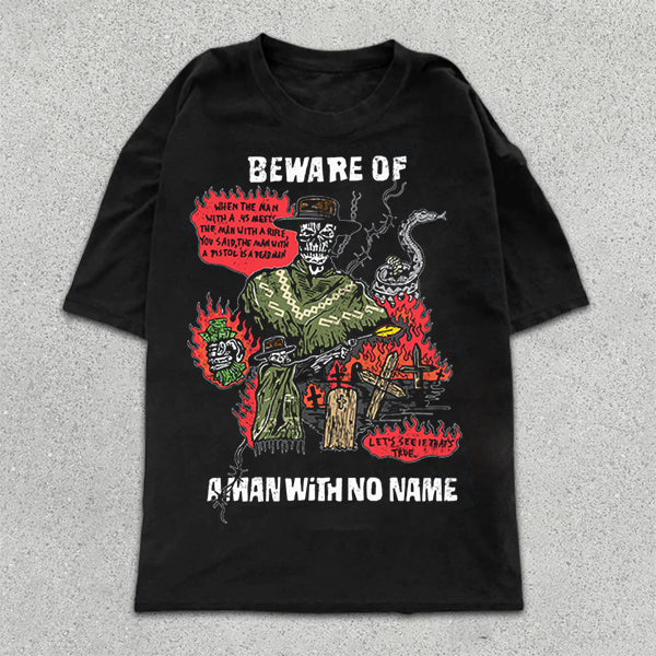 Skull Graphic Print Short Sleeve T-Shirt