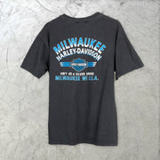 Eagle cartoon print short-sleeved T-shirt