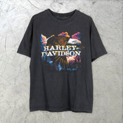 Eagle cartoon print short-sleeved T-shirt