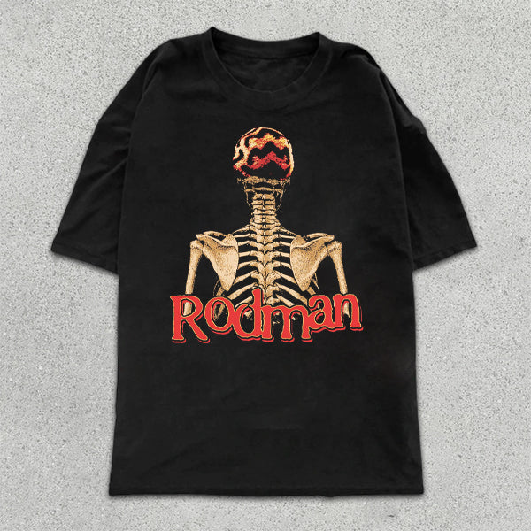 Skull Graphic Print Short Sleeve T-Shirt