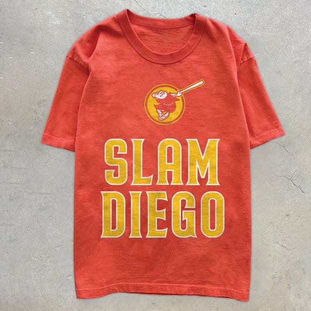 Tide brand print casual street short-sleeved T-shirt