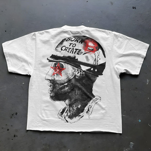 Born To Create Print Short Sleeve T-Shirt